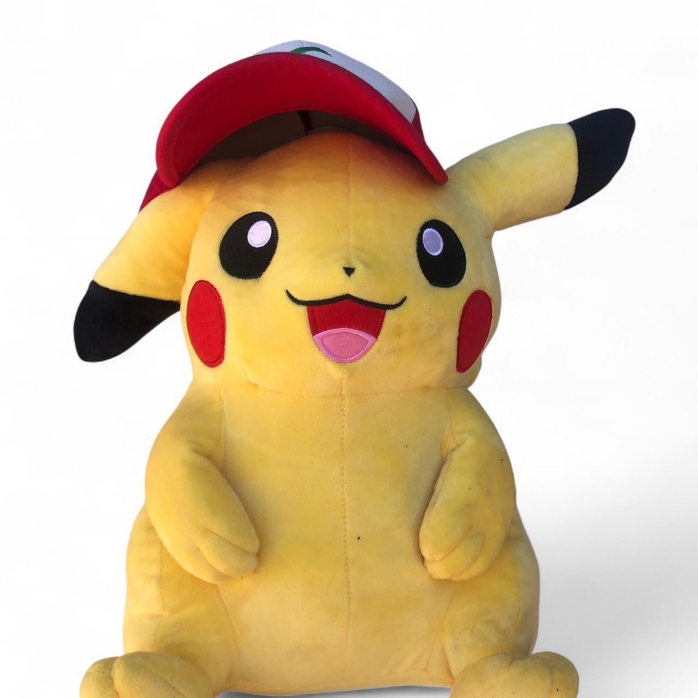 NEW NWT Original Pokemon Center Ash Hat Nintendo Pikachu Big Exclusive Plush 16”